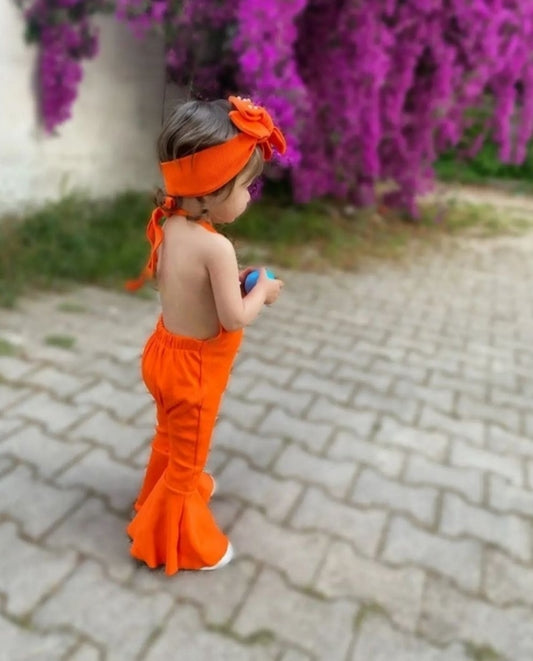 Wide legg Overall With Headband
